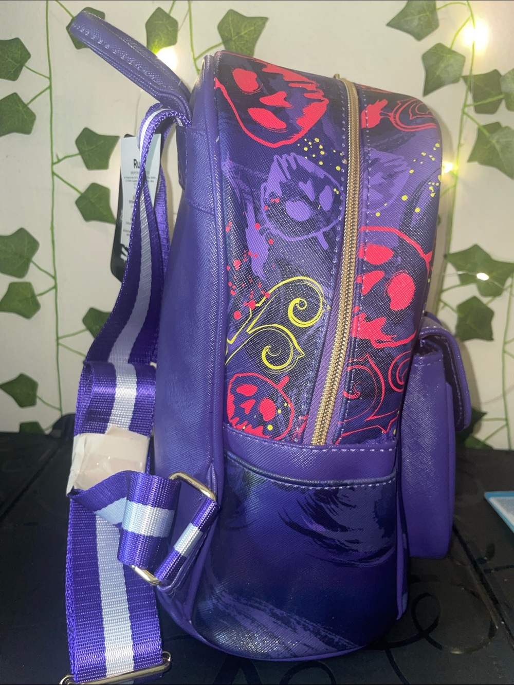 Disney Villains Purple Evil Queen Mini Backpack with Red Accents - Picture 5 of 6